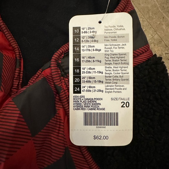 Roots x Canada Pooch Park Plaid Sherpa Vest - Picture 4 of 5